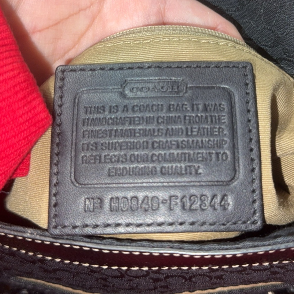 vintage Coach Signature tote bag in black signature canvas - Picture 6 of 6